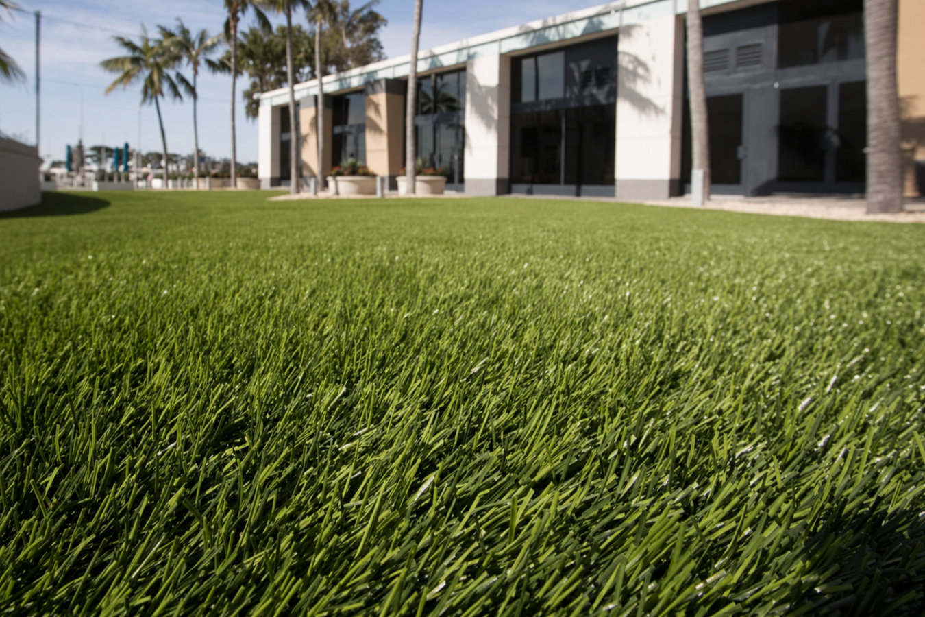 Commercial turf installation