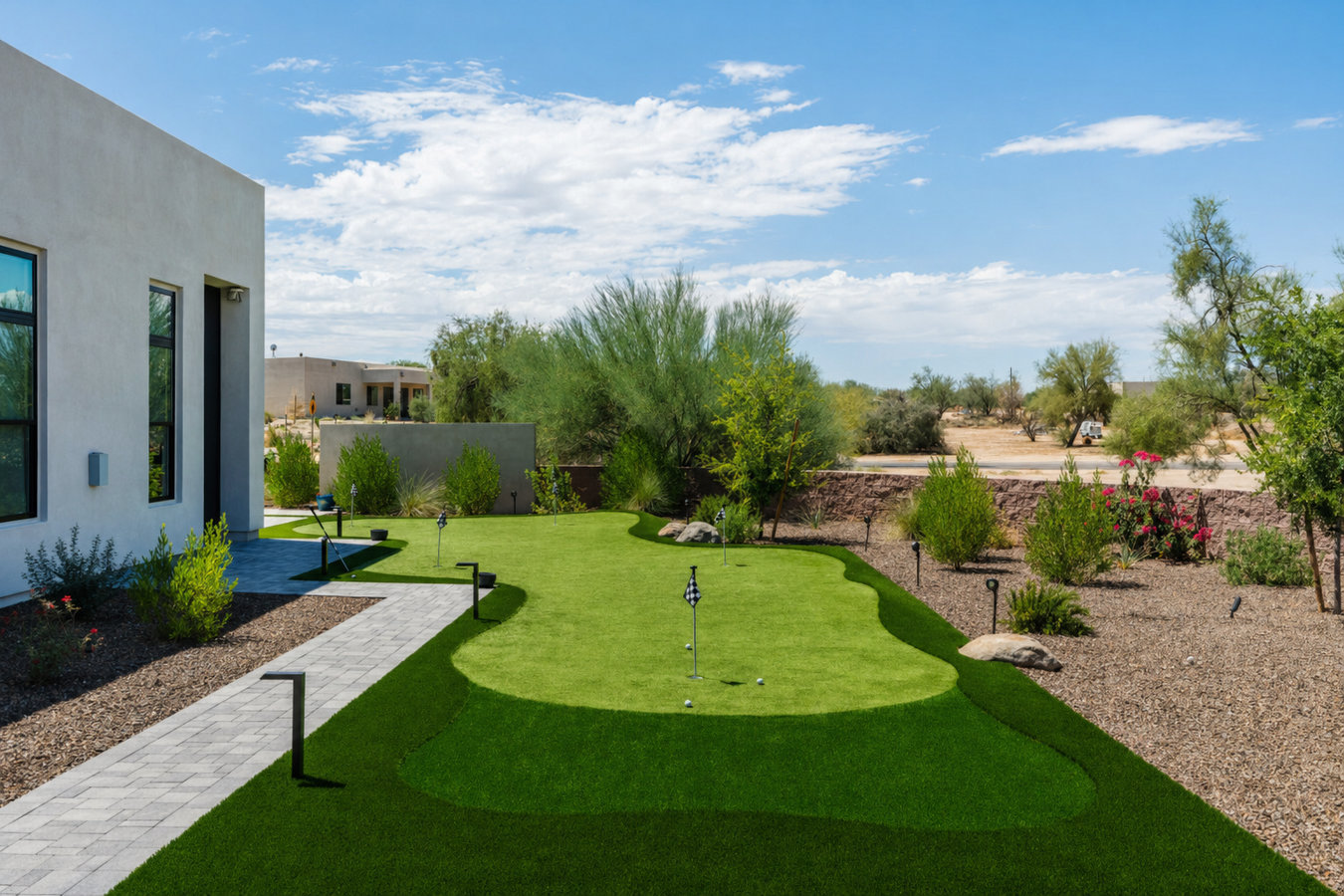 Residential turf installation